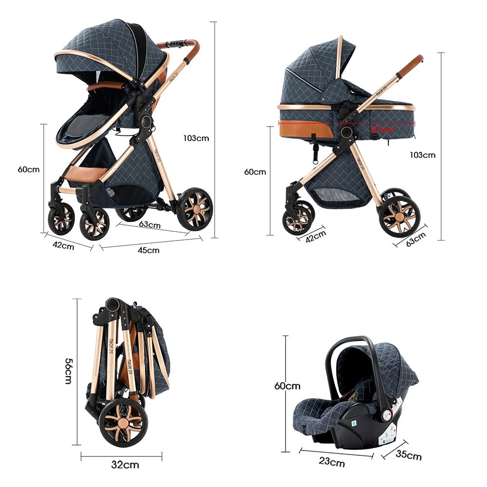 Baby Travel System Stroller with Safety Car Seat and Base Set L910