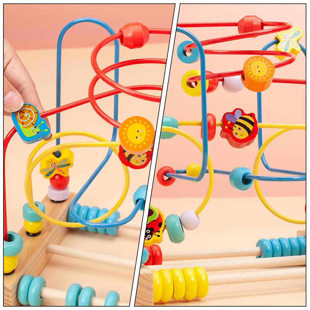 Solid Wood Bead Maze Toys Y93935