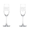 Set of 2 Glass Champagne Flutes 8 oz Stemmed W325
