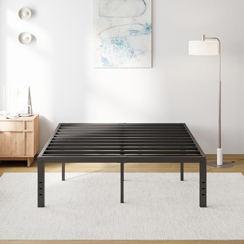 Full Size 18" Tall Heavy Duty Metal Platform Bed Frame Y89428