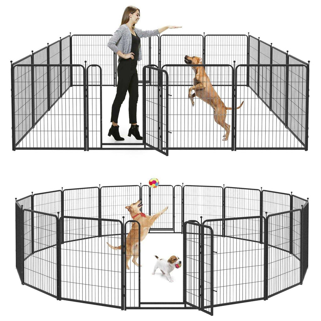 Heavy Duty Anti-Rust Dog Playpen with Doors D773631
