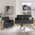 57" Tufted Loveseat and Chair Set of 2 M657