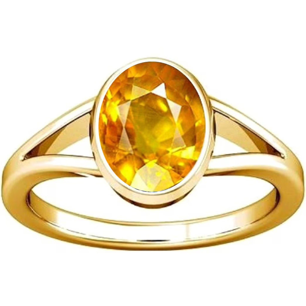Yellow Sapphire Pukhraj Gemstone Panchdhatu Ring C40776