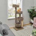 65-in Real Carpet Wooden Cat Tree S42197