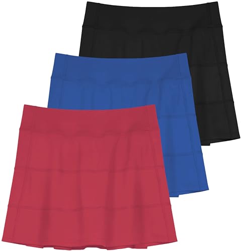 Women's 14" Pleated Tennis Skorts Golf Skirt High Waisted Athletic Running Casual Shorts with Pockets V341165