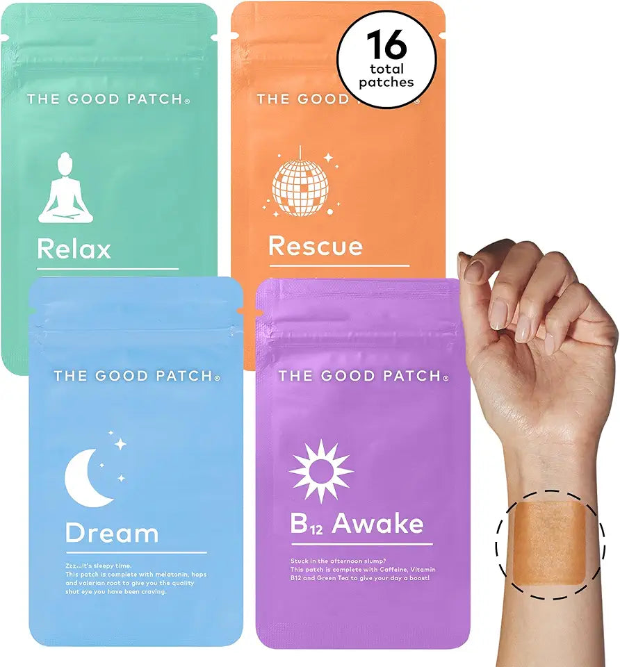 Adesivos naturais B12 para energia, sono, recuperação e relaxamento F24220