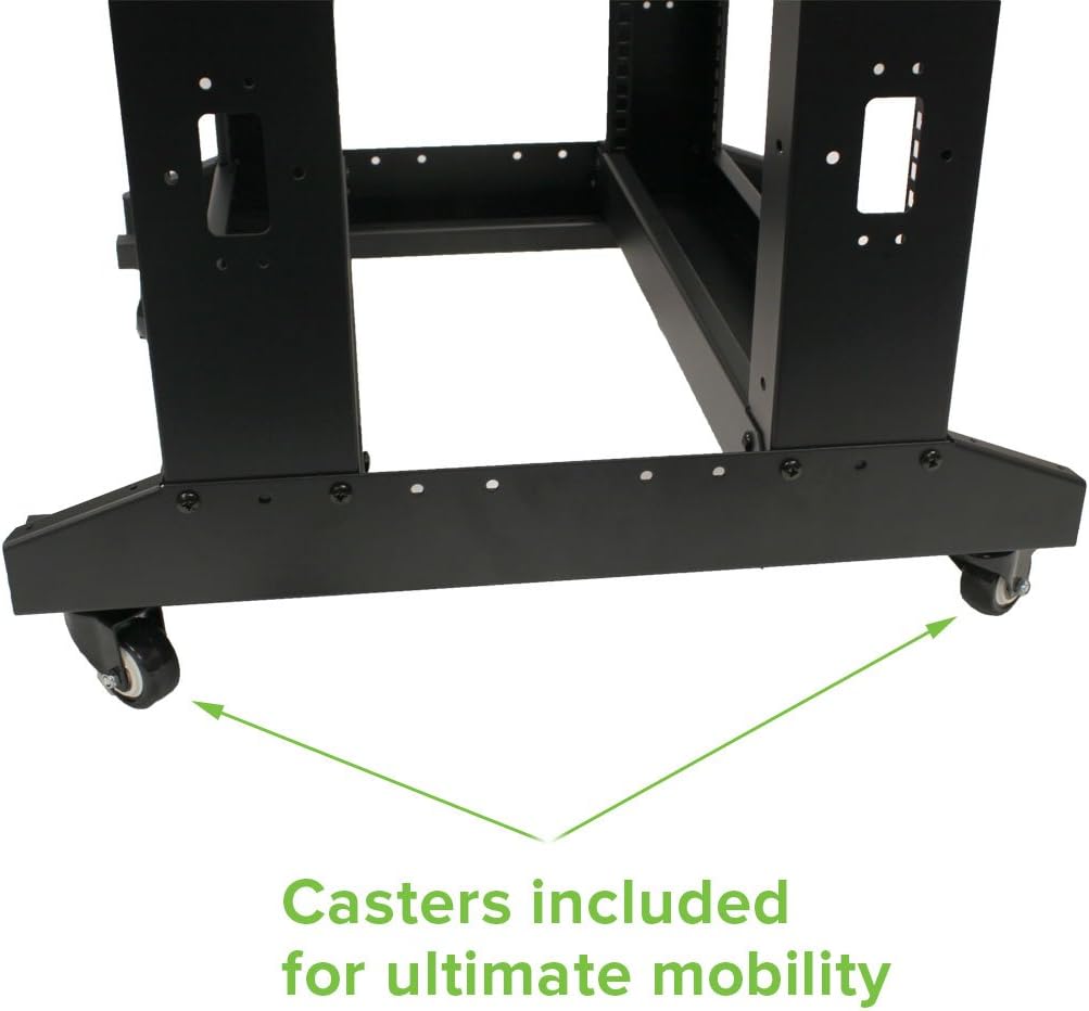 7ft 42U 4-Post Open Frame Server Rack with Casters U5771