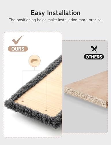Cat Wall Shelves 4-in-1 Climbing Wall Furniture Set with Scratching Posts, Cat Bed & Sofa, Gray B600