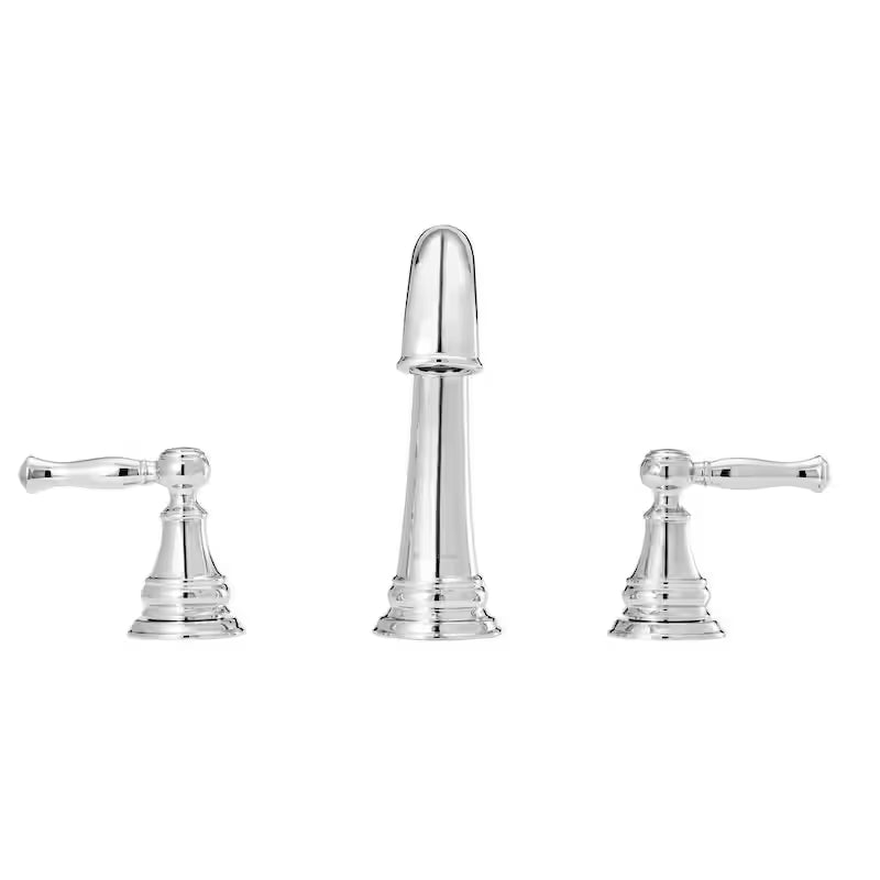 8 in. Widespread Double-Handle High-Arc Bathroom Faucet Polished Chrome X394