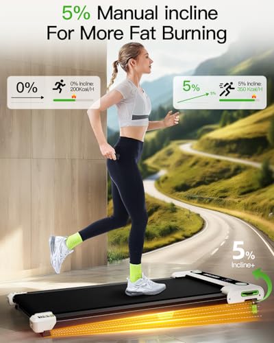 2.5 HP Under Desk Treadmill with Remote Control and LED Display J8482