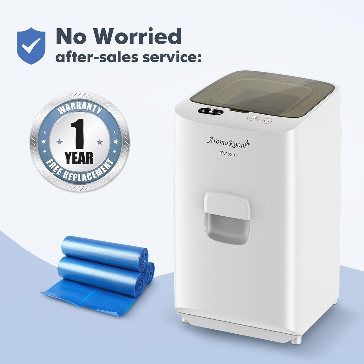 Diaper Pail Odor-Locking Individually Sealed Baby Diaper Pail Smart Trash Can Full-Automatic Packing Self-Changing O7960