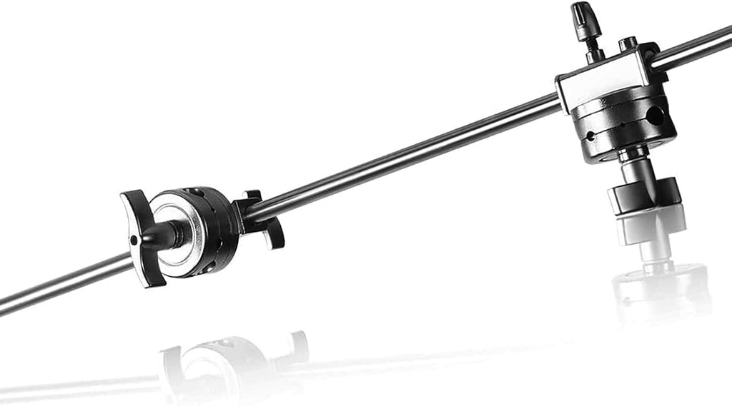 100% Stainless Steel Heavy Duty C Stand with Boom Arm, 2 Grip Head S7697
