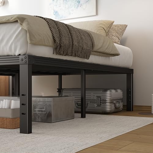 Full Size 18" Tall Heavy Duty Metal Platform Bed Frame Y89428