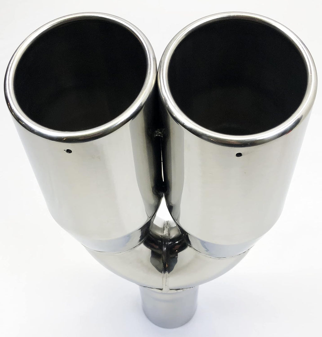Dual Round Stainless Steel Exhaust Tip Pack of 2 L99671