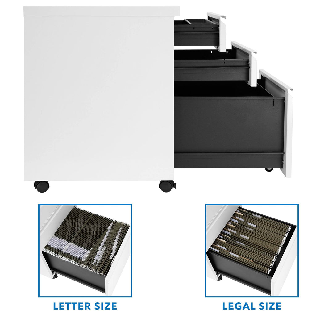 Rolling Three Drawer Cabinet P3588