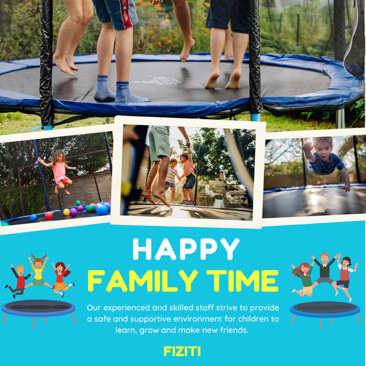 12FT Trampoline with Basketball Hoop, Enclosure Net, Sprinkler, Light, Socks, Ladder W32482
