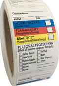 SDS Stickers, 1.5”x2.5”, Roll of 250, Self Adhesive F13900