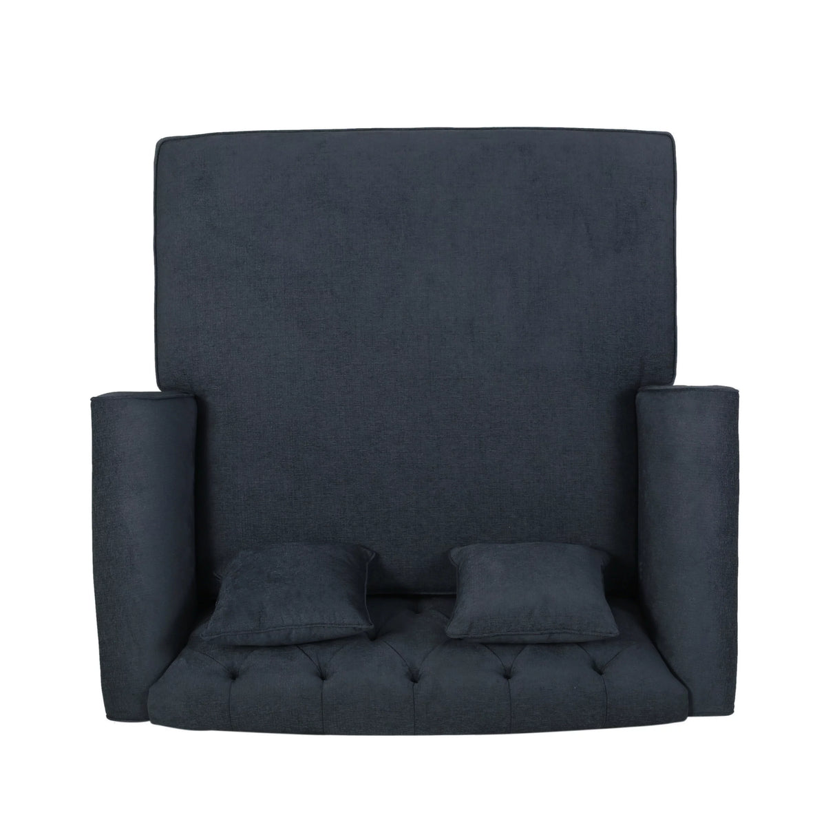 Charcoal Fabric Tufted Chaise Lounge D527