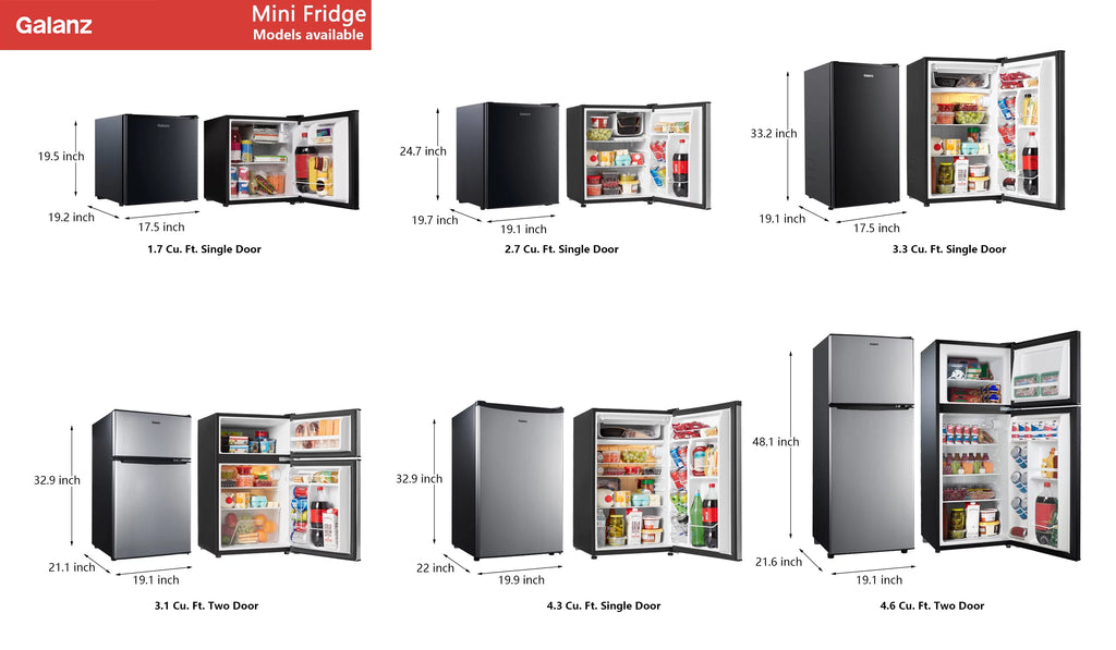 3.3 Cu ft Black Mini Fridge S42516