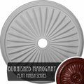 33 1/8x22OD x 3 1/2x22ID x 1 3/8x22P Hand-Painted Brushed Mahogany Ceiling Medallion J24841
