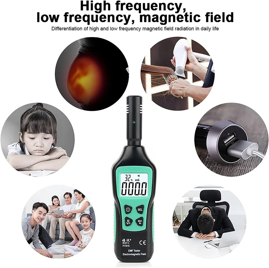 Handheld EMF Meter Digital LCD EMF Detector G7730