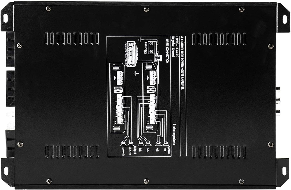 2000W 4 Channel Car Audio Amplifier J6658