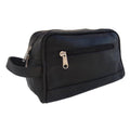 Black Leather Toiletry Kit W8833