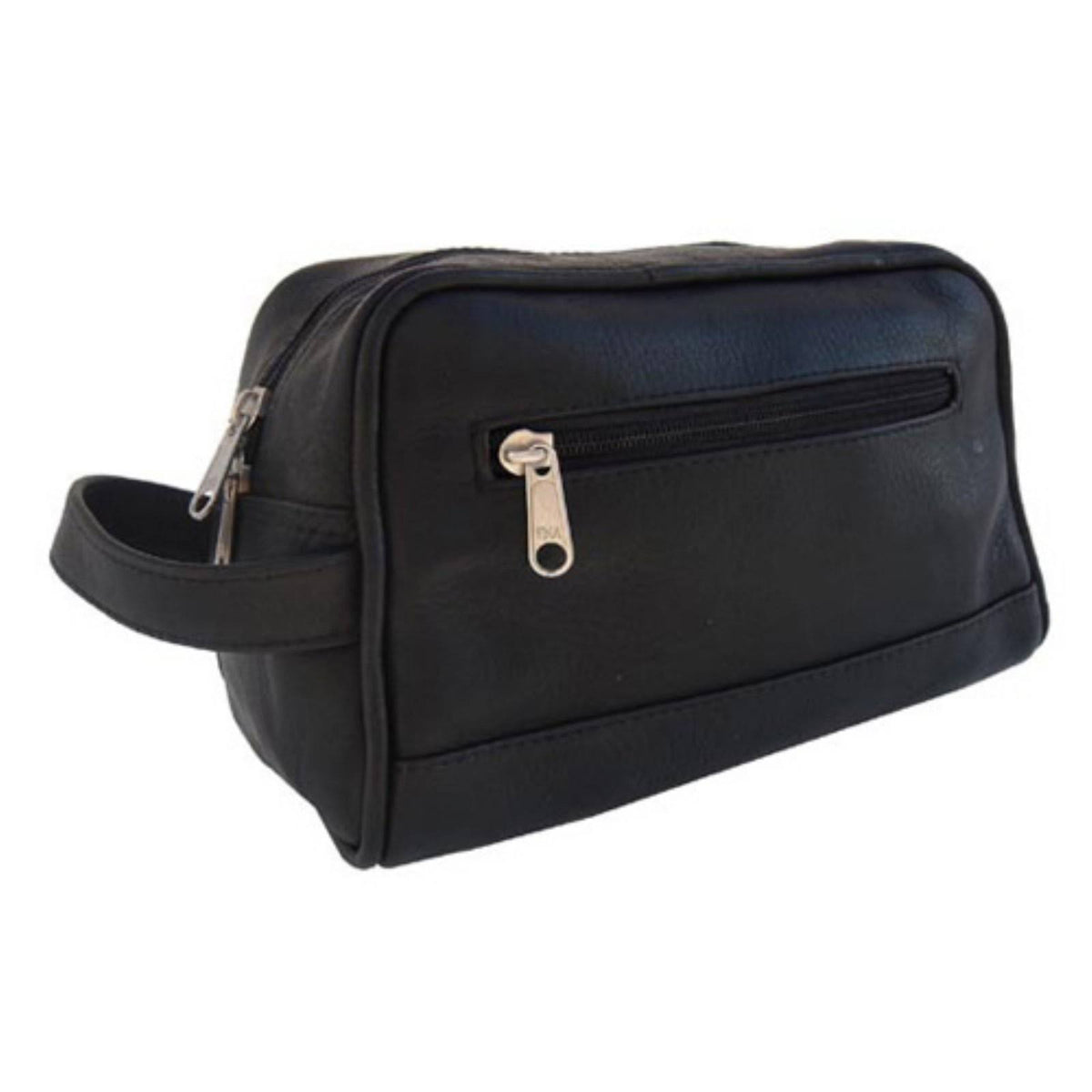 Black Leather Toiletry Kit W8833