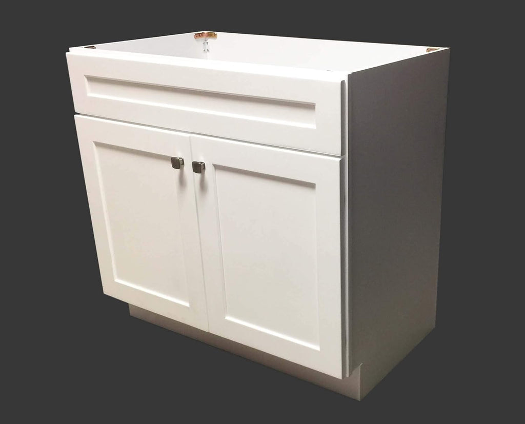 White Shaker Single-sink Bathroom Vanity Base Cabinet 24 Wide x 21 Deep T145