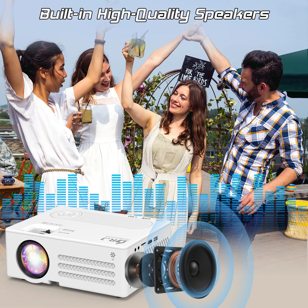 4K 1080P Wifi Bluetooth Projector with 100 Screen L46299