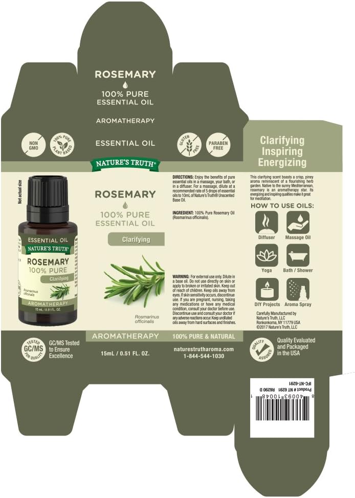 Rosemary Essential Oil, 0.51 Fluid Ounce H7005