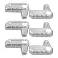 6pcs Hardtop Roof Removal Switch Handle Cover for Jeep Wrangler JL JLU Silver Tone L93758
