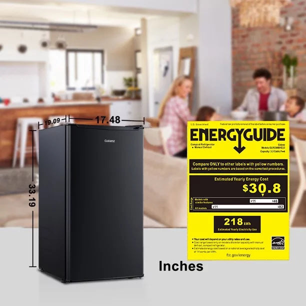 3.3 Cu ft Black Mini Fridge S42516