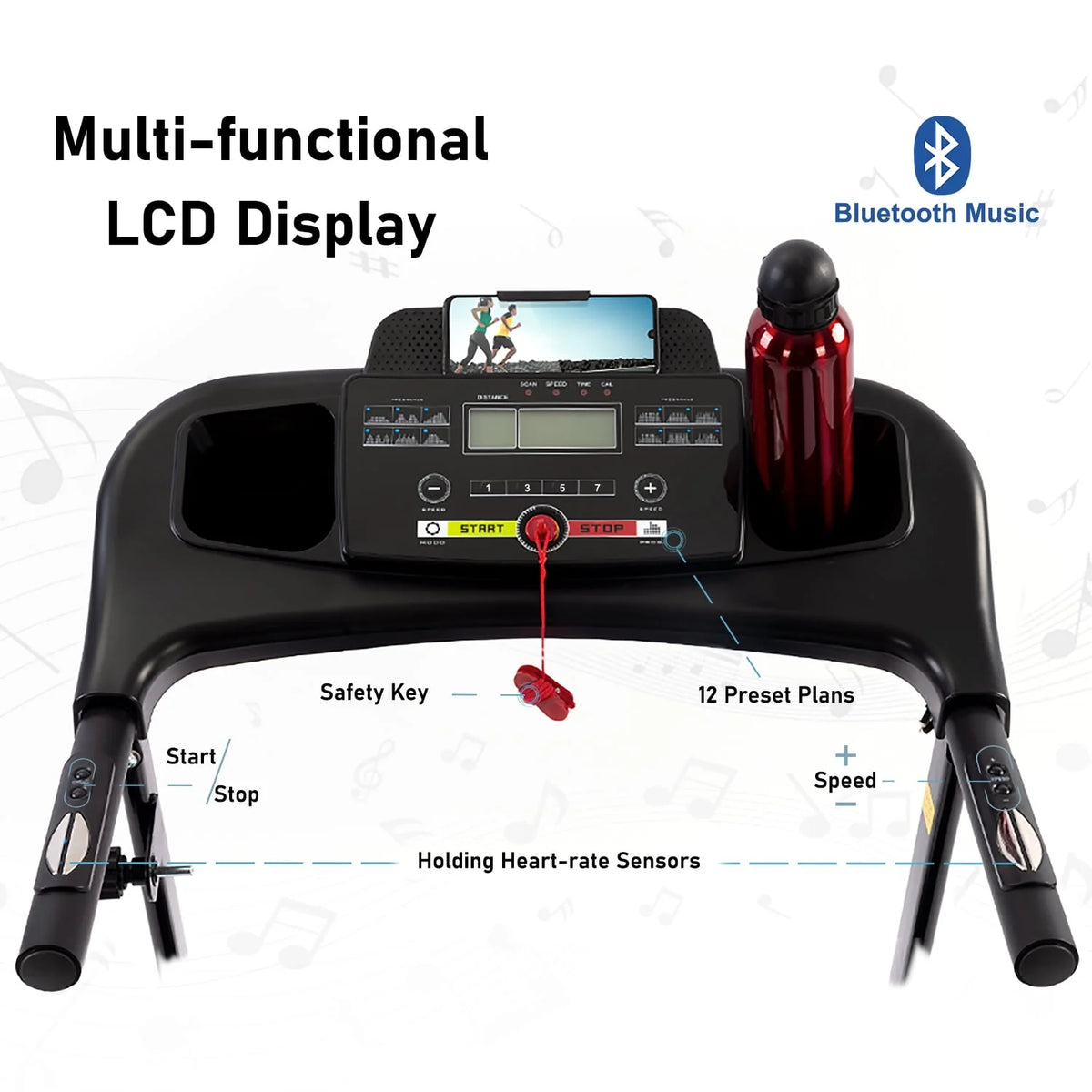 2.5 HP Foldable Treadmill with Incline V3997