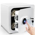 1.8 Cub White Safe Box with Fingerprint and Removable Shelf U282