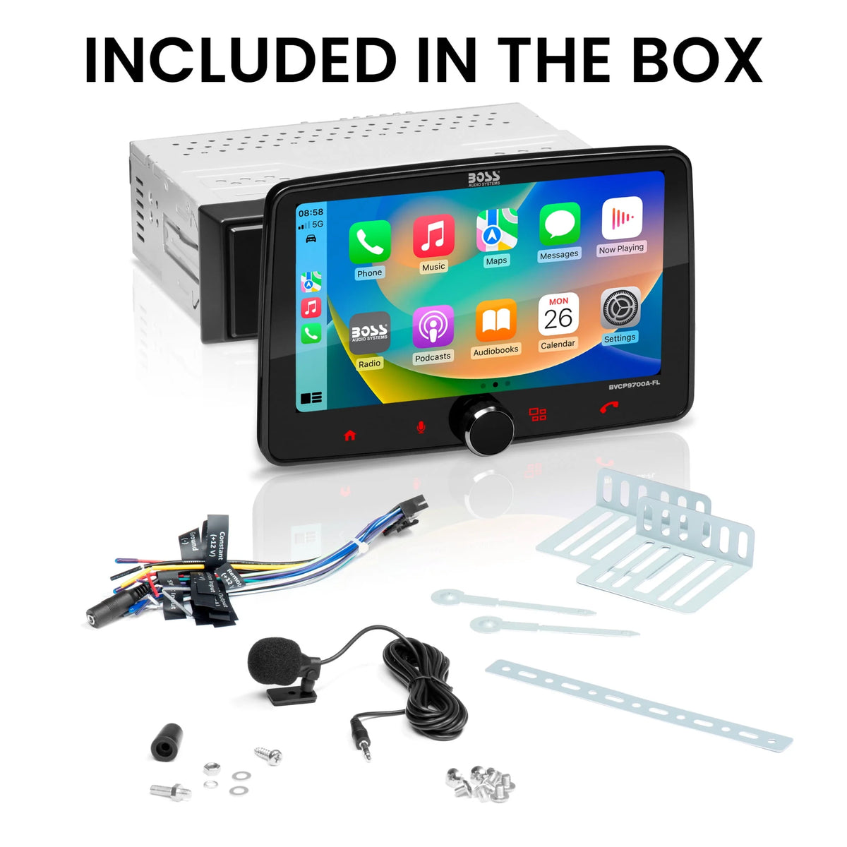 Single Din 7 Inch Touchscreen Car Stereo with Apple CarPlay Android Auto Bluetooth R86780