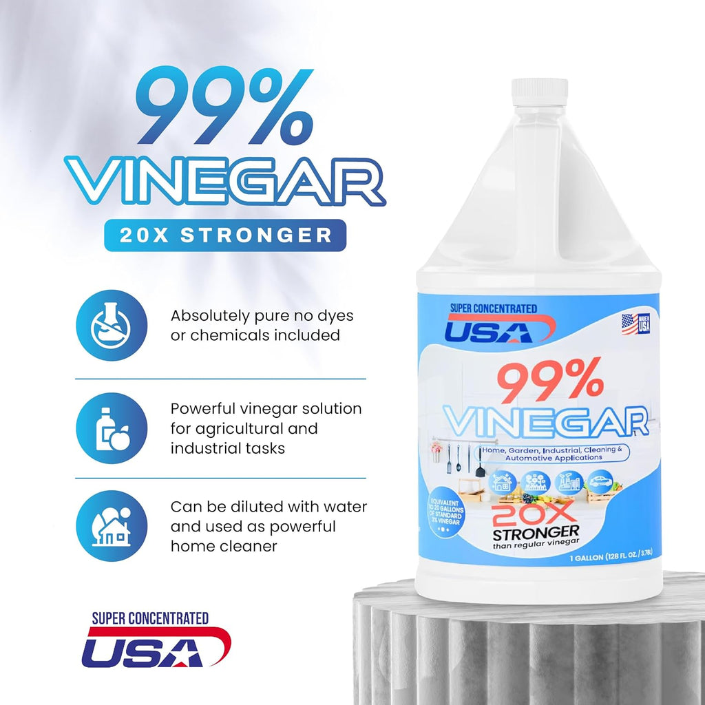99% Pure Vinegar - 1 Gallon Concentrated Cleaner G409580
