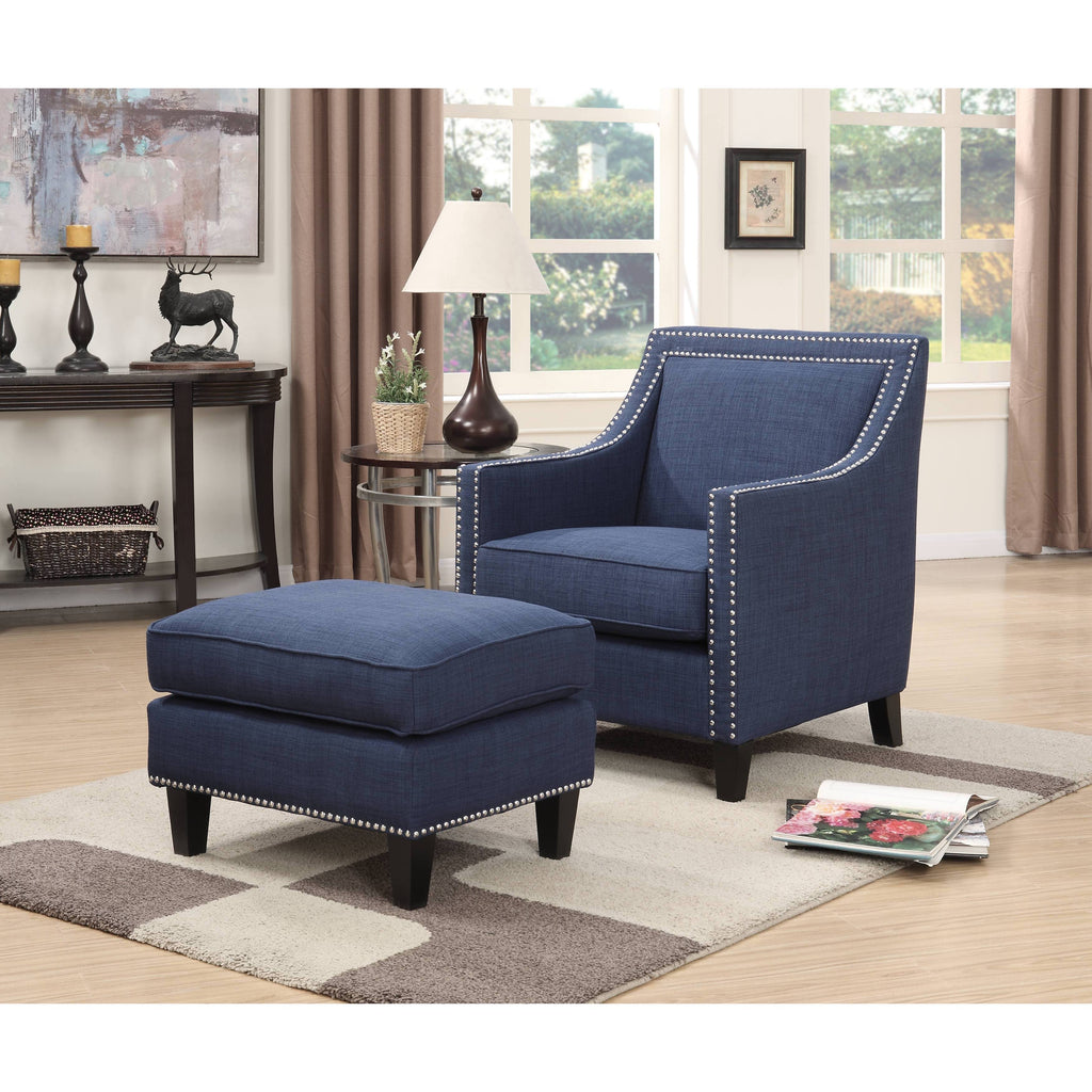 Blue Chair and Ottoman Q5457