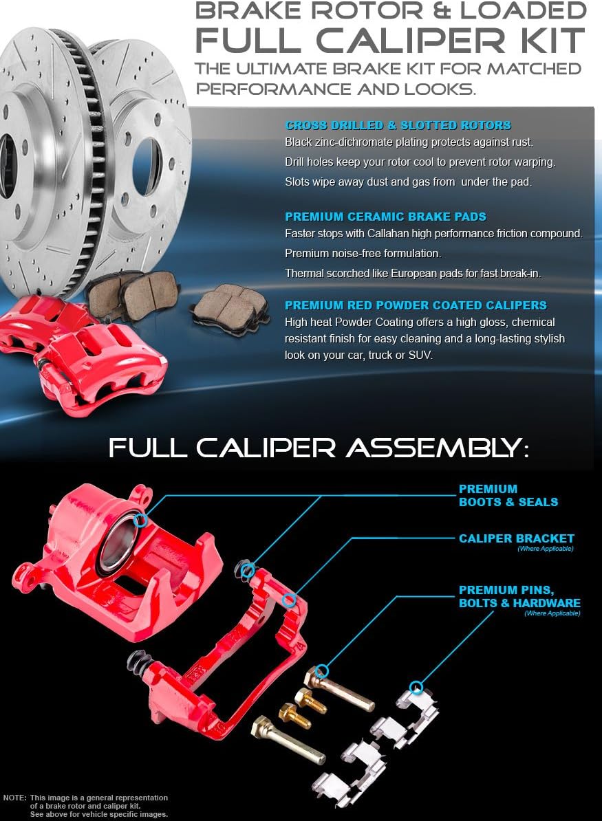 330 mm 6 Lug Brake Disc Rotors + Ceramic Brake Pads + Clips V103459