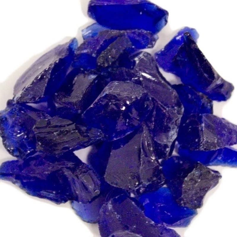 20lbs Recycled Fire Pit Fire Glass in Cobalt Blue N47015
