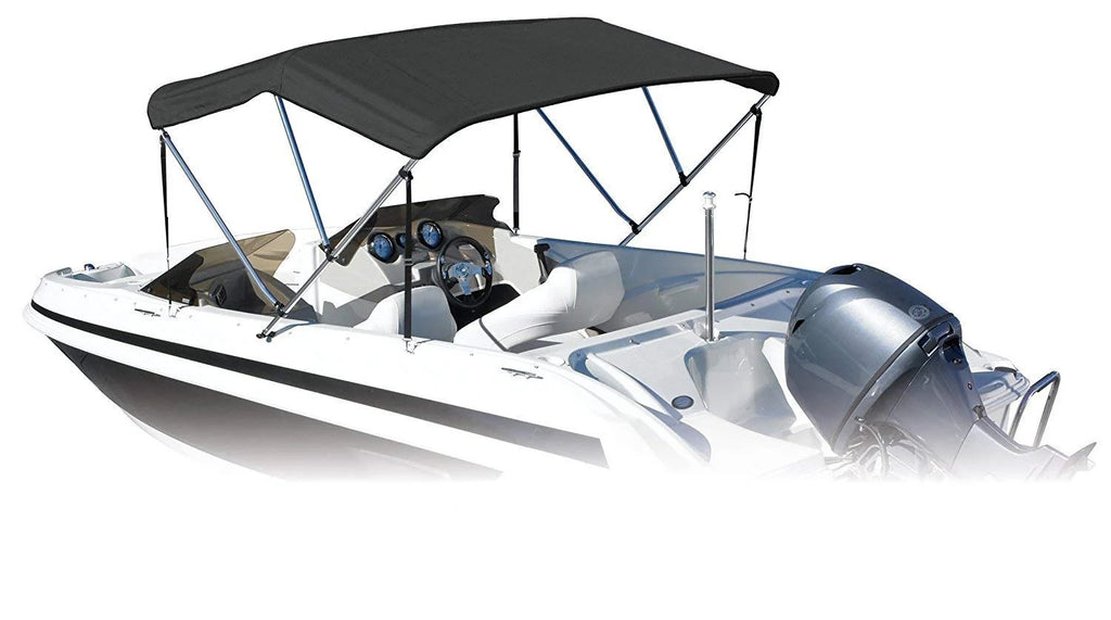 3 Bow Bimini Top Boat Cover 600D Canvas, 1” Aluminum Frame, Storage Boot, 46" H B880