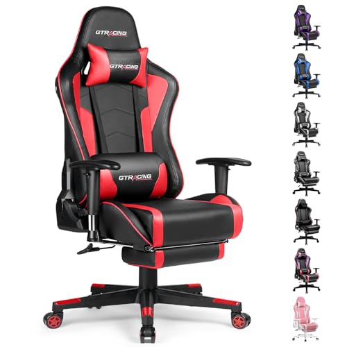 Gaming Chair with Footrest Speakers Bluetooth Ergonomic X57856