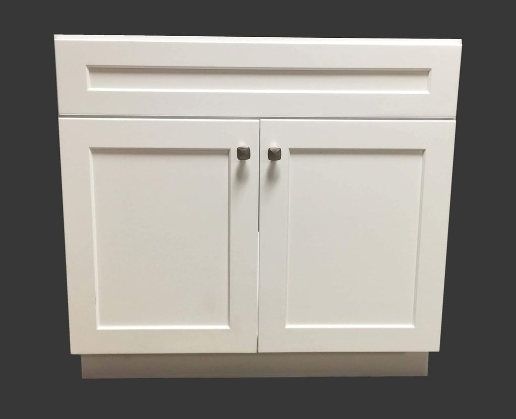 White Shaker Single-sink Bathroom Vanity Base Cabinet 24 Wide x 21 Deep T145