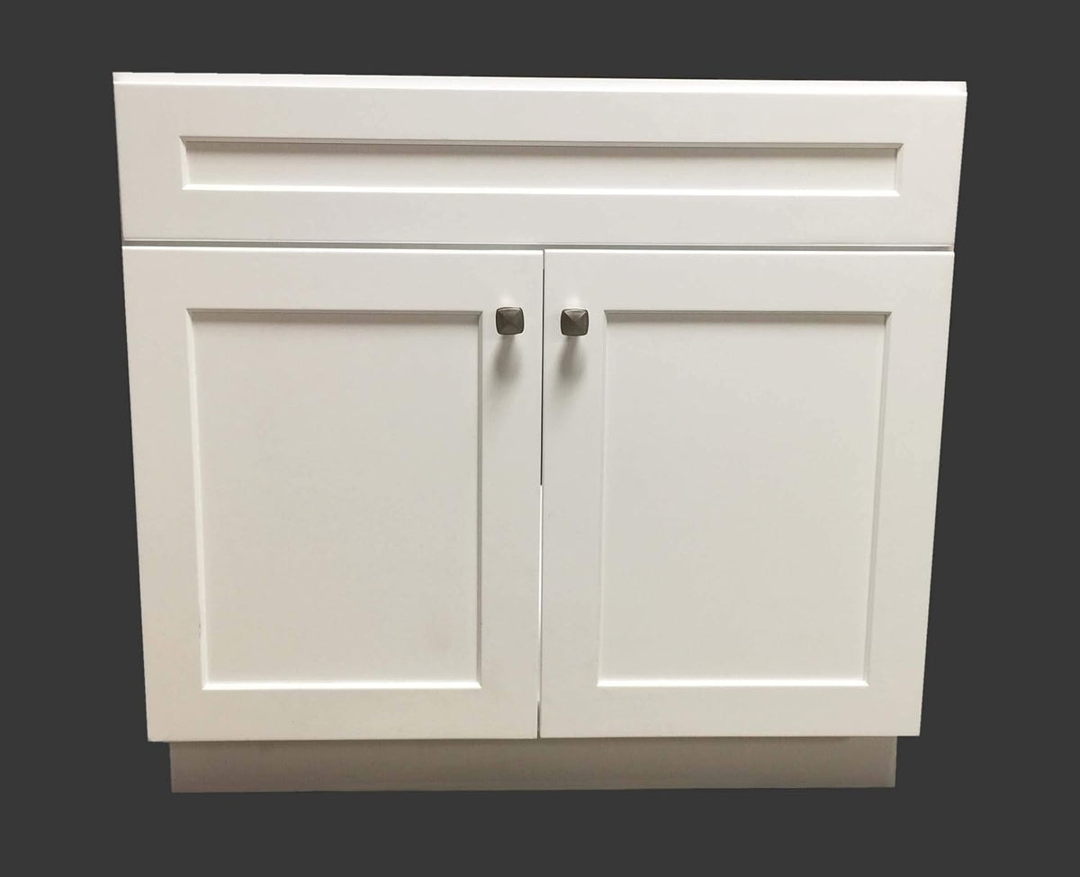 White Shaker Single-sink Bathroom Vanity Base Cabinet 24 Wide x 21 Deep T145