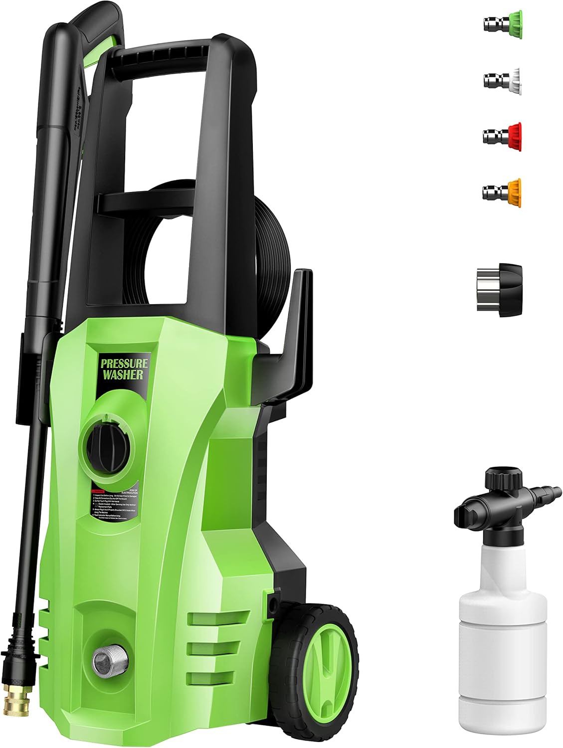 Electric Pressure Washer 3200 PSI / 2.6 GPM with Nozzles, Foam Cannon T29414