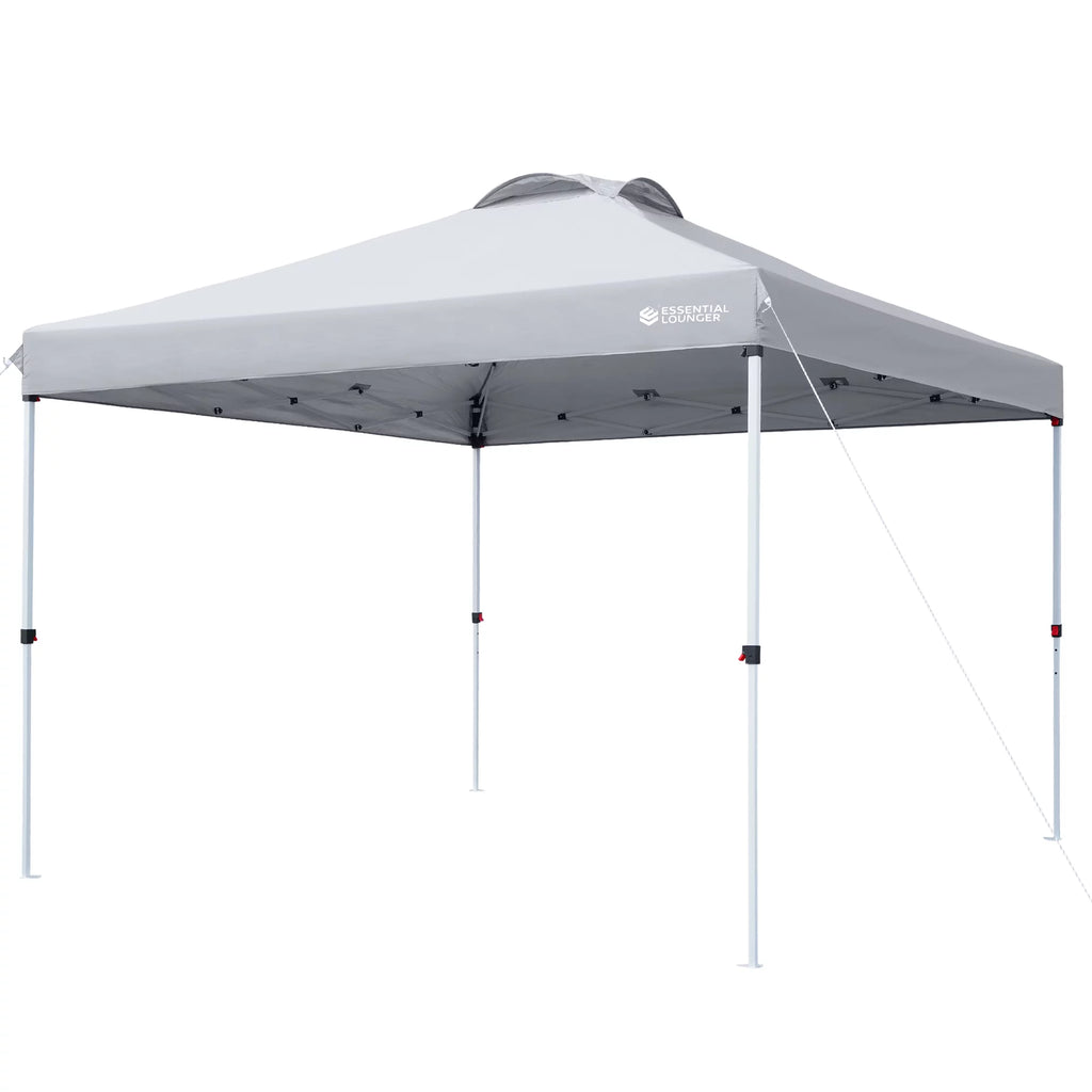Grey 10x10ft Pop Up Outdoor Canopy Tent with Wheeled Carrying Bag L6792