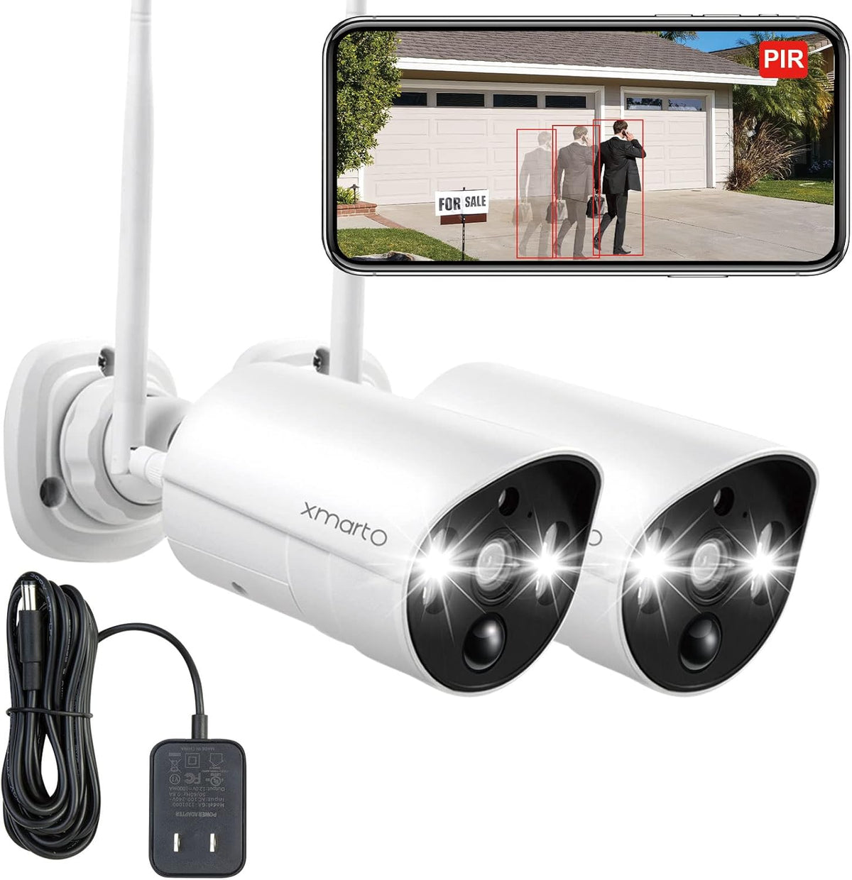 2K HD Wireless Security Camera System with Color Night Vision M258085