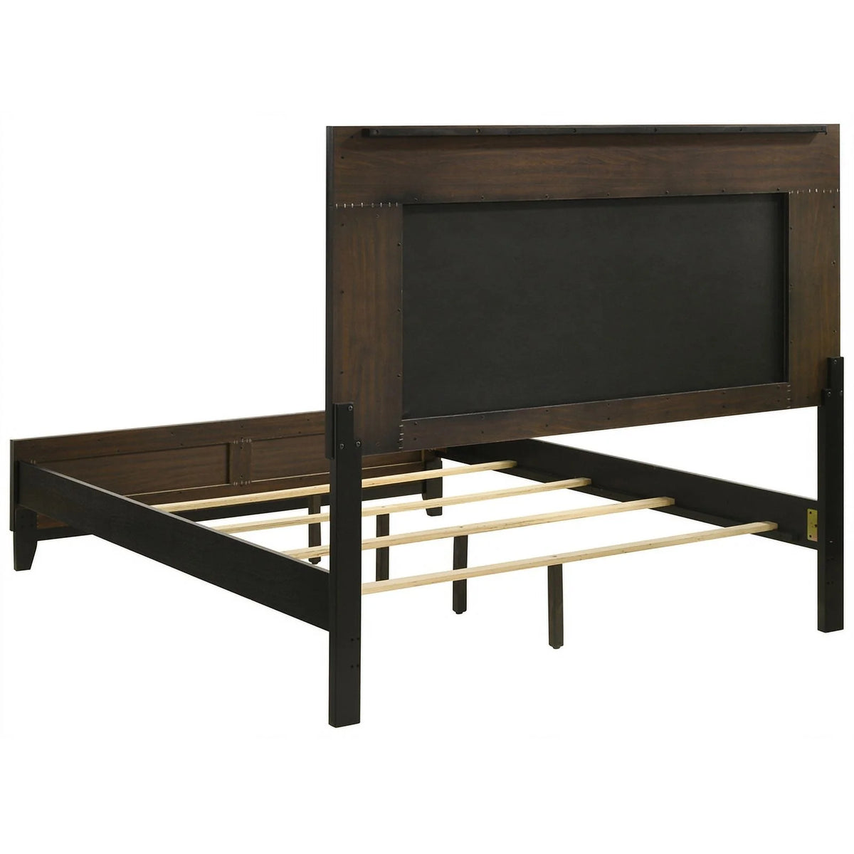 5-Pcs Light Brown & Gray Wood Eastern King Bedroom Set M789829