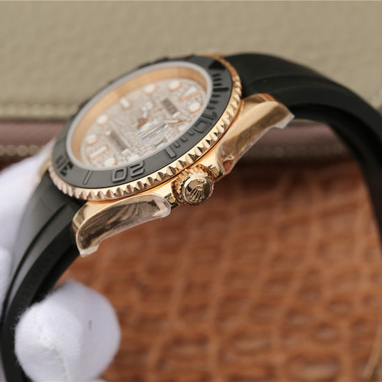 Golden Diamond Dial Rubber Strap 40mm R452