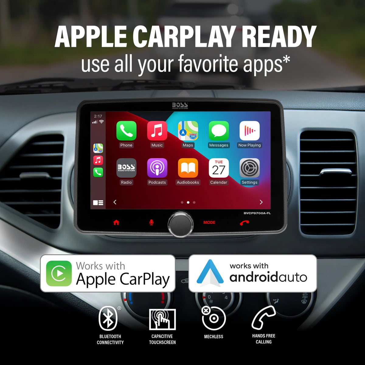 Single Din 7 Inch Touchscreen Car Stereo with Apple CarPlay Android Auto Bluetooth R86780